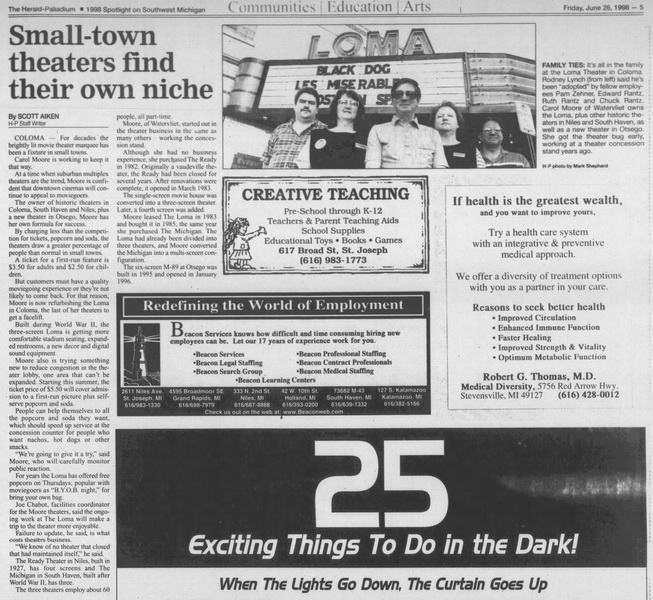 Loma Theatre - The Herald Palladium Fri Jun 26 1998